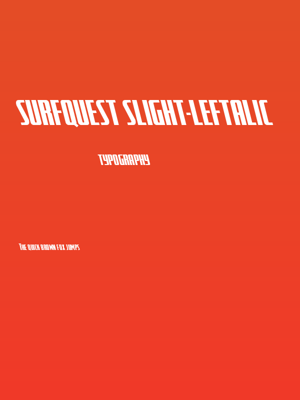 SurfQuest Slight-Leftalic Poster