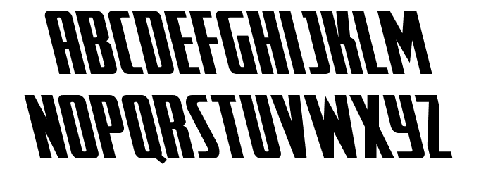 SurfQuest Slight-Leftalic Font LOWERCASE