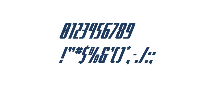 SurfQuest Spaced Italic Other Characters