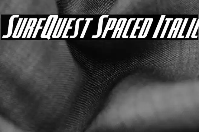 SurfQuest Spaced Italic Font examples