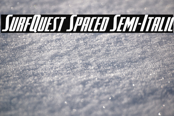 SurfQuest Spaced Semi-Italic Example 3
