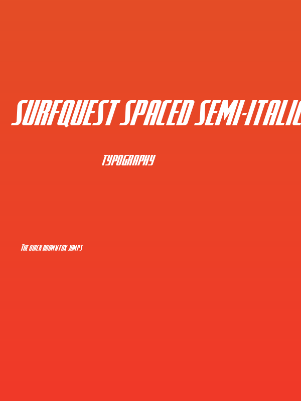 SurfQuest Spaced Semi-Italic Poster