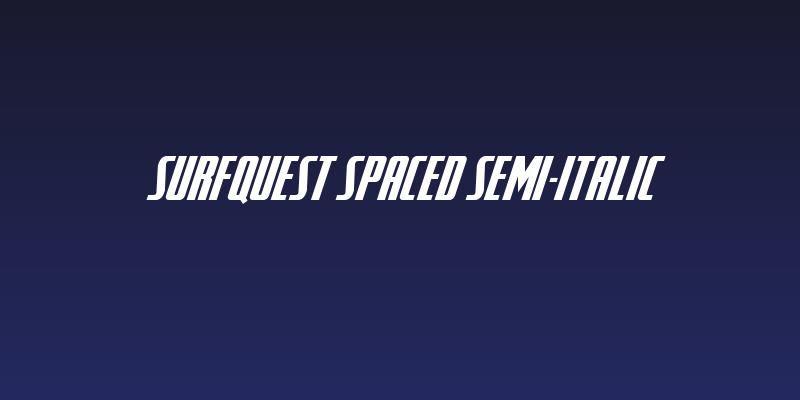 SurfQuest Spaced Semi-Italic Social Header