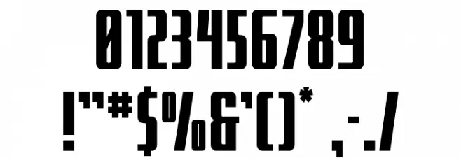 SurfQuest Spaced Font OTHER CHARS