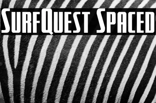 SurfQuest Spaced Font examples