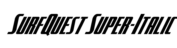 SurfQuest Super-Italic  les polices de caractères gratuit tlcharger