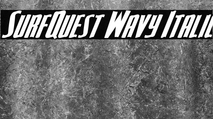 SurfQuest Wavy Italic Example 1