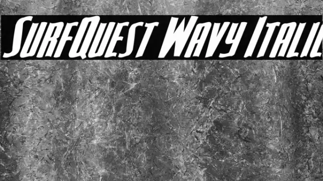SurfQuest Wavy Italic Font examples