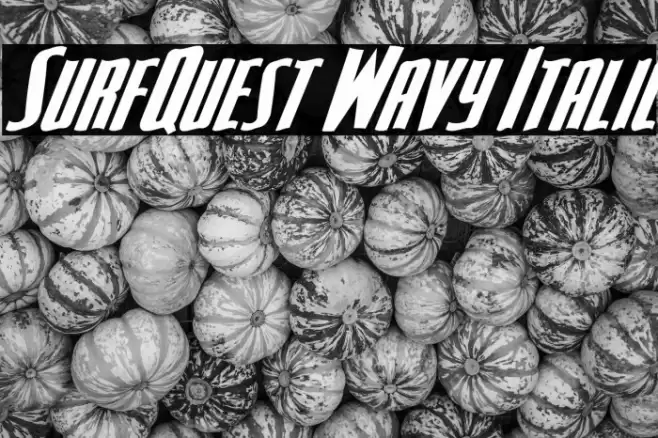 SurfQuest Wavy Italic Font examples
