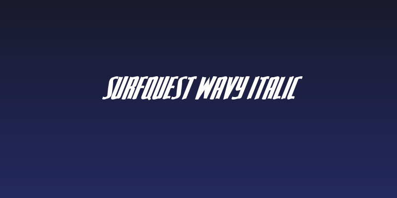 SurfQuest Wavy Italic Social Header