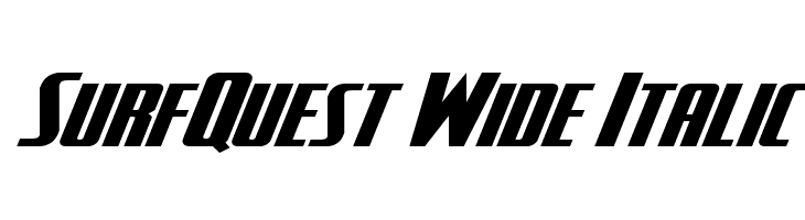 SurfQuest Wide Italic  Free Fonts Download