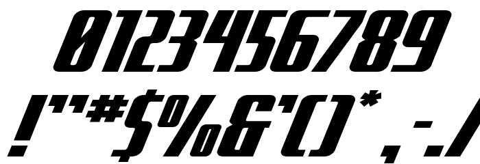 SurfQuest Wide Italic Font OTHER CHARS