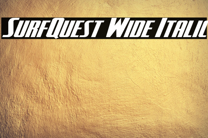 SurfQuest Wide Italic Example 2