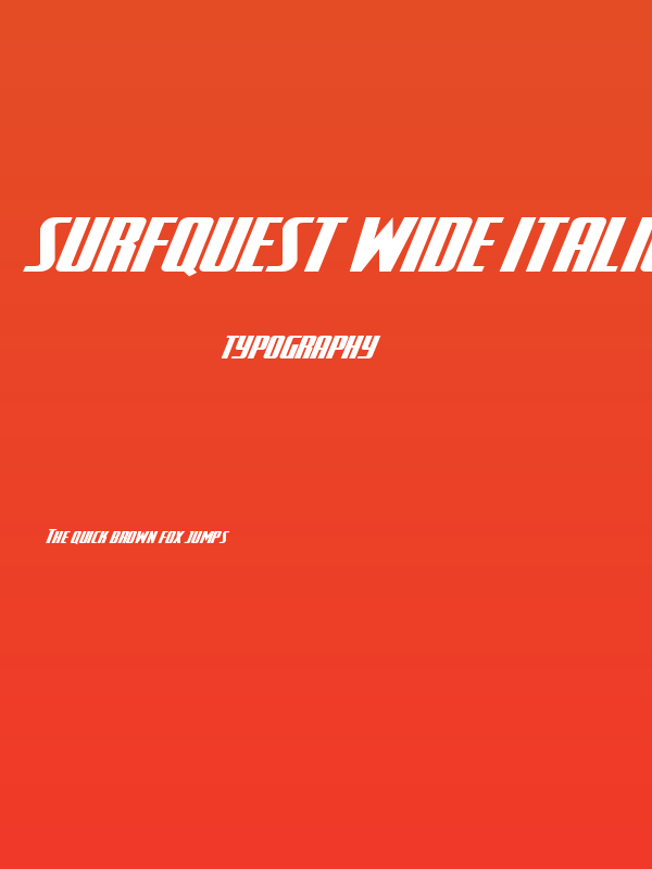 SurfQuest Wide Italic Poster