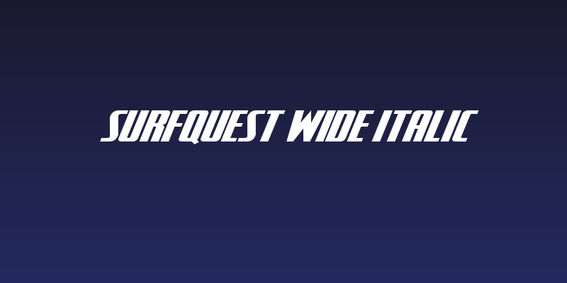 SurfQuest Wide Italic Social Header