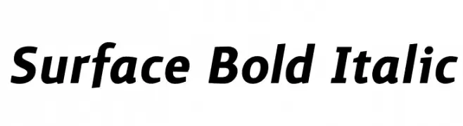 Surface Bold Italic  नि: शुल्क फ़ॉन्ट्स डाउनलोड