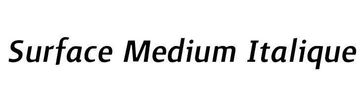 Surface Medium Italique Font