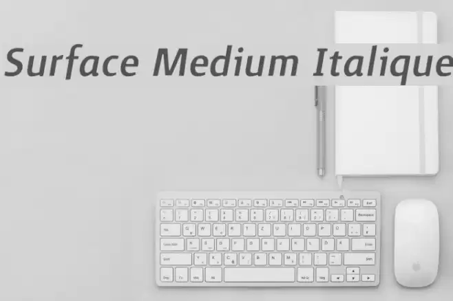 Surface Medium Italique Font examples