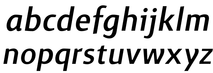 Surface Medium Italique Font LOWERCASE