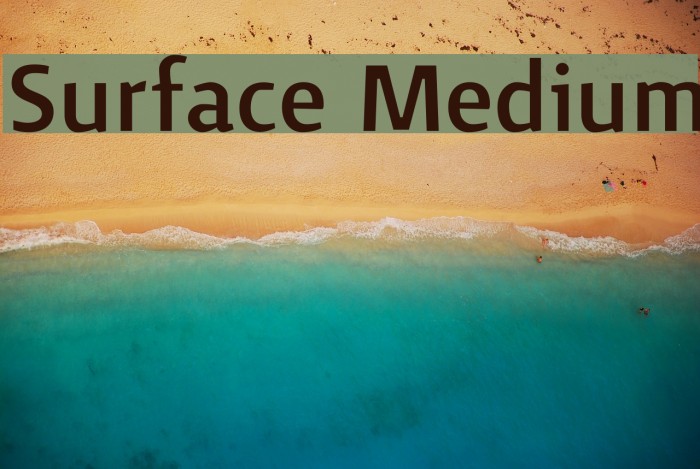 Surface Medium Font examples