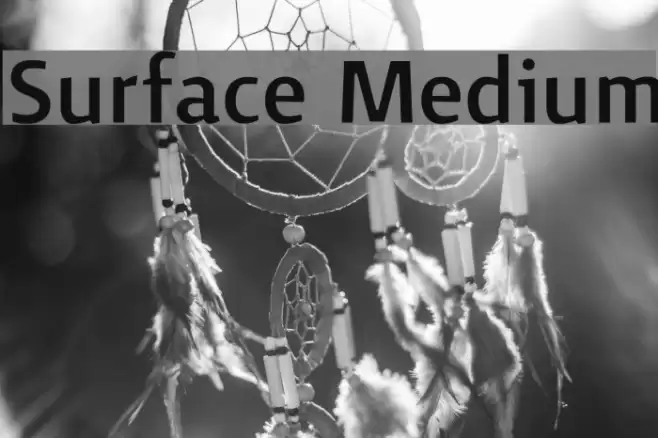 Surface Medium Font examples