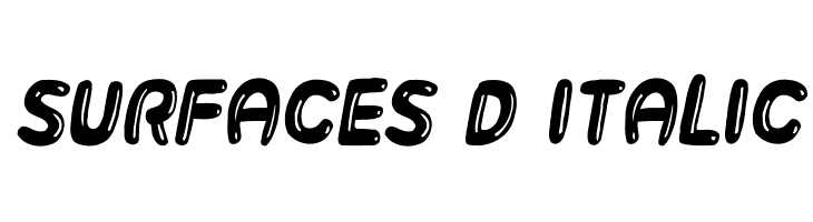 Surfaces 3D Italic Fonte