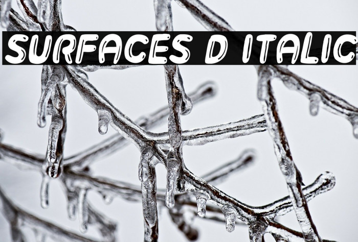 Surfaces 3D Italic Fonte examples