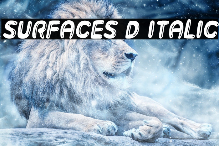 Surfaces 3D Italic Fonte examples