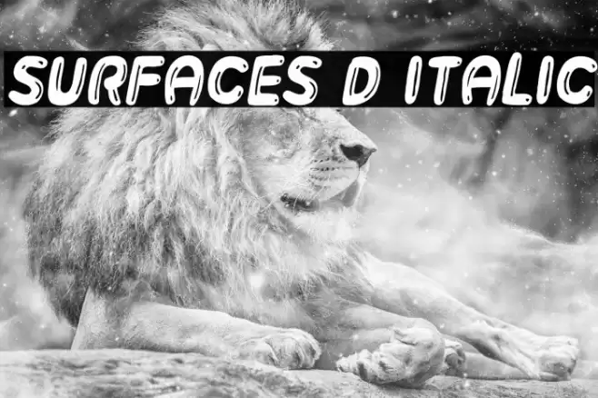 Surfaces 3D Italic Font examples