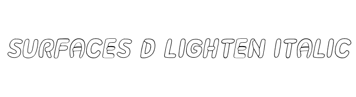 Surfaces 3D Lighten Italic Fonte