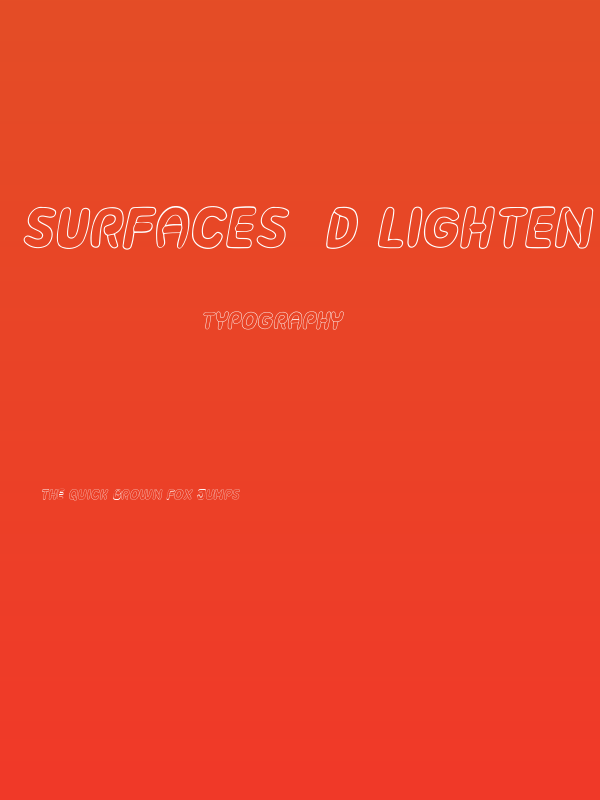 Surfaces 3D Lighten Italic Poster