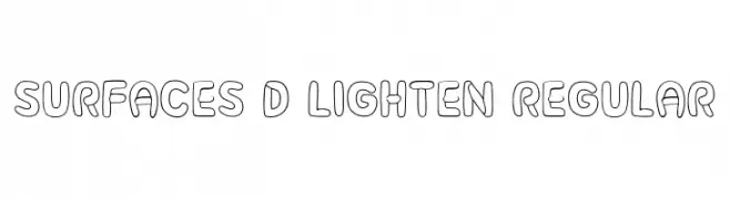 Surfaces 3D Lighten Regular  नि: शुल्क फ़ॉन्ट्स डाउनलोड