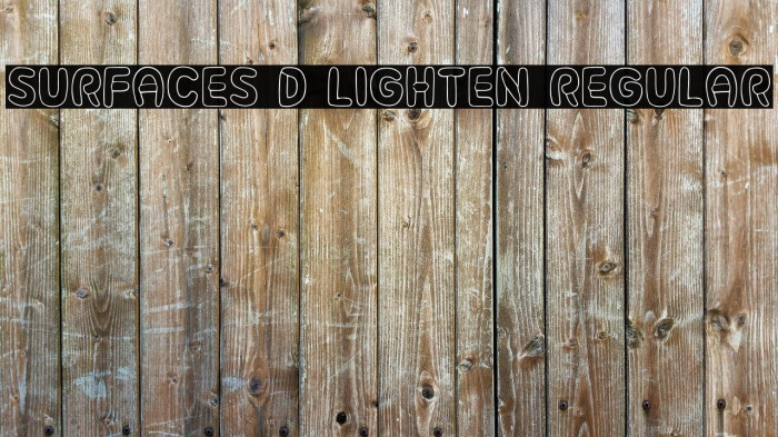 Surfaces 3D Lighten Regular Font examples