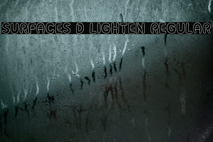 Surfaces 3D Lighten Regular Font examples
