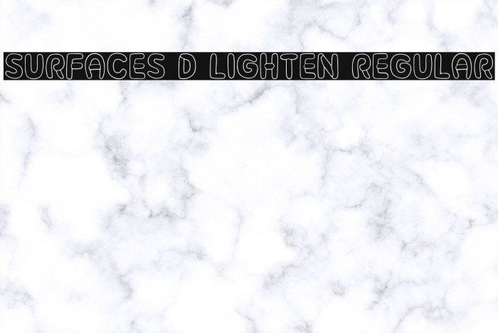 Surfaces 3D Lighten Regular Font examples