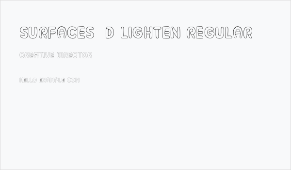 Surfaces 3D Lighten Regular Business Card