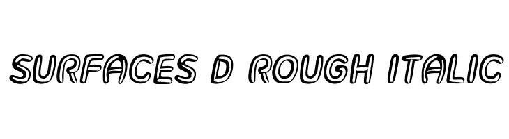 Surfaces 3D Rough Italic Fonte