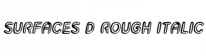 Surfaces 3D Rough Italic  تنزيل الخطوط