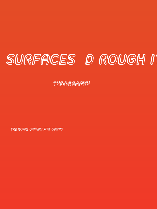 Surfaces 3D Rough Italic Poster