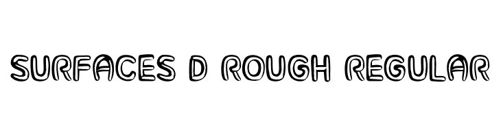 Surfaces 3D Rough Regular Schriftart