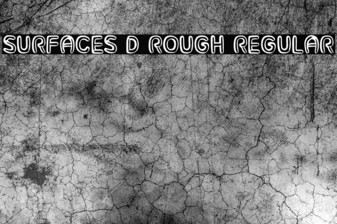 Surfaces 3D Rough Regular Font examples