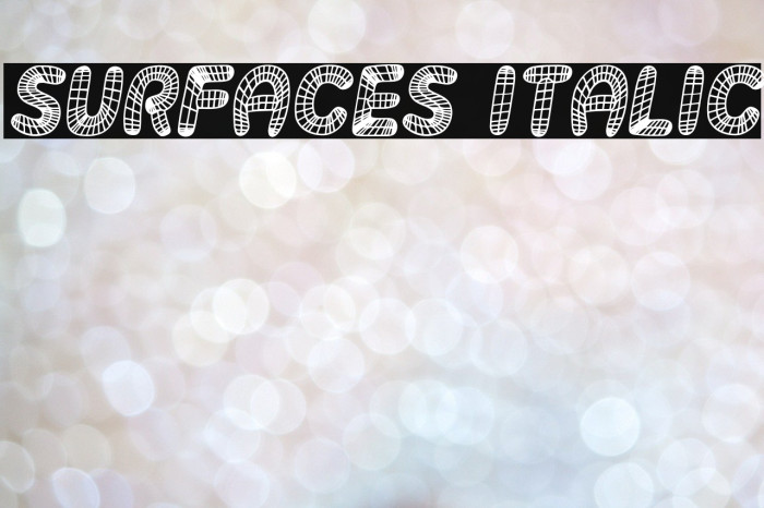 Surfaces Italic Font examples