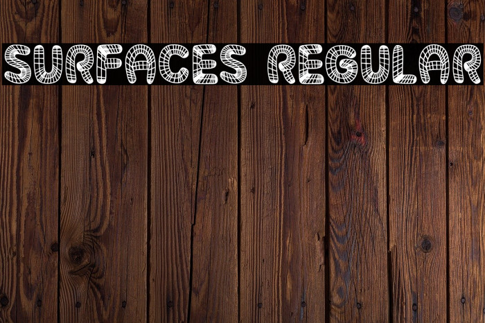 Surfaces Regular Font examples