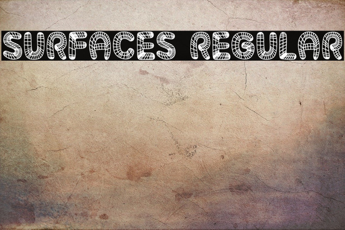Surfaces Regular Font examples