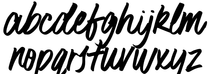 Surfer Bay Font LOWERCASE