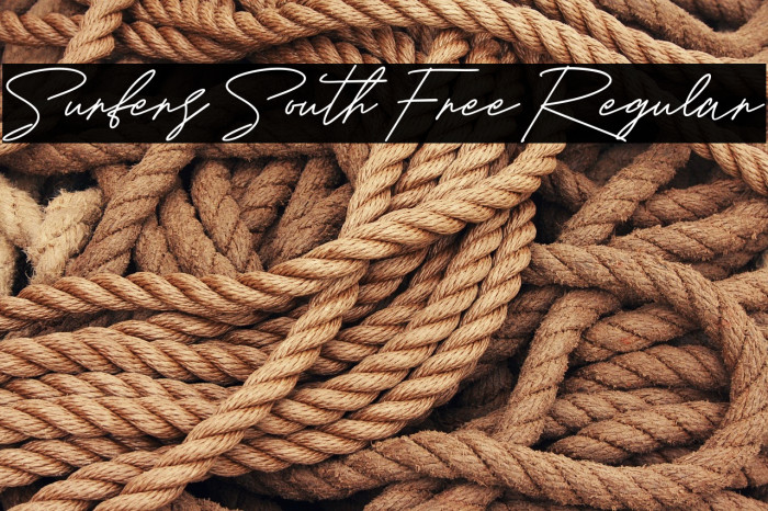 Surfers South Free Regular Schriftart examples