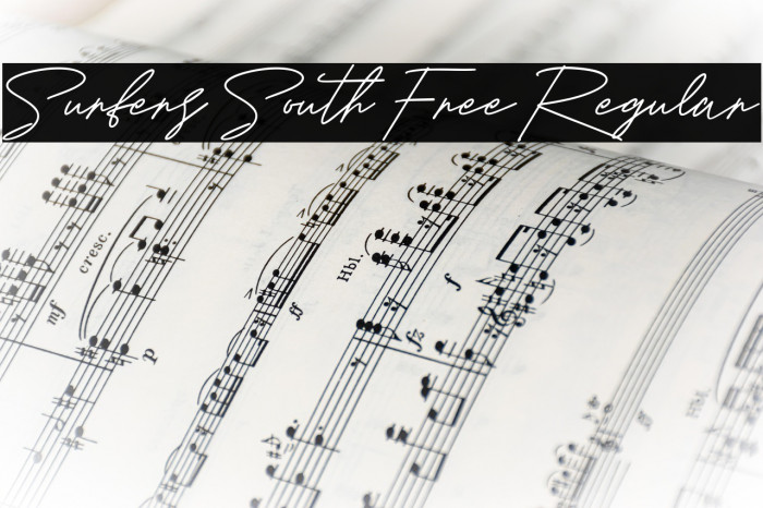 Surfers South Free Regular Schriftart examples