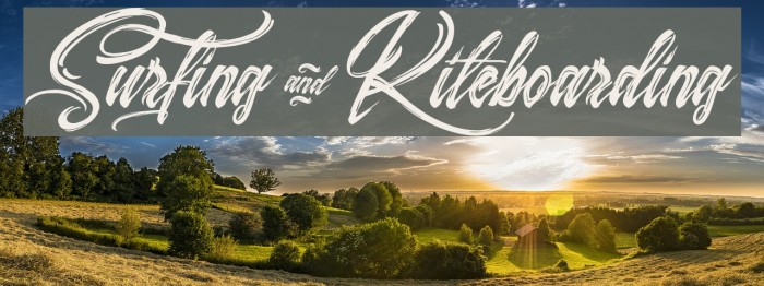 Surfing & Kiteboarding Font examples
