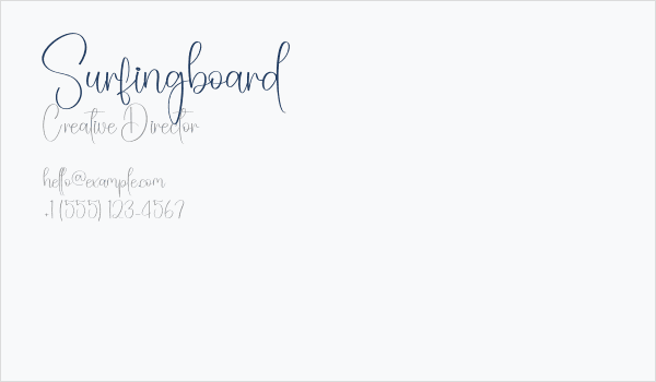 Surfingboard Business Card