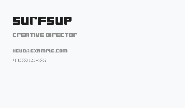 SurfsUp Business Card